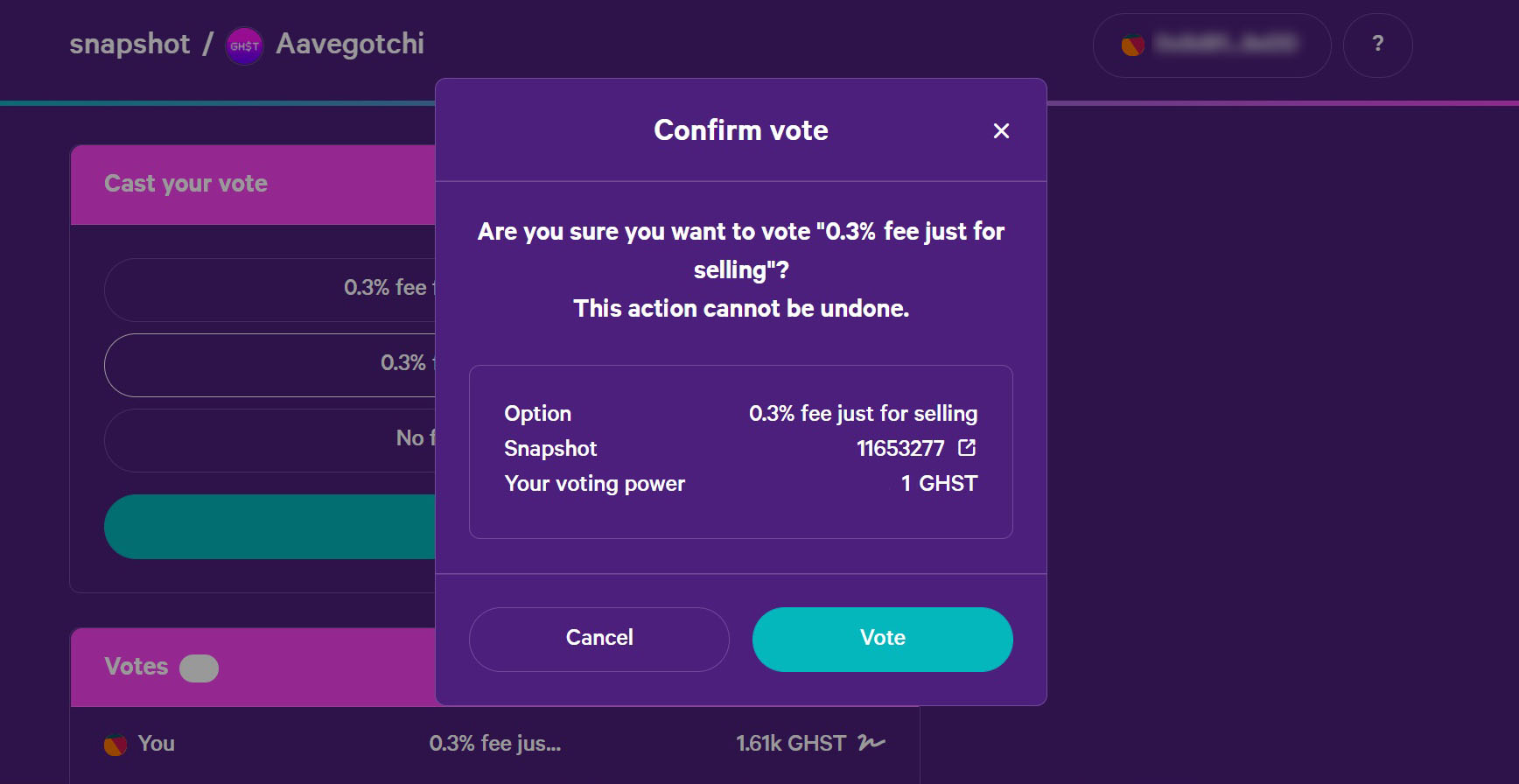 Snapshot Voting Ethereum